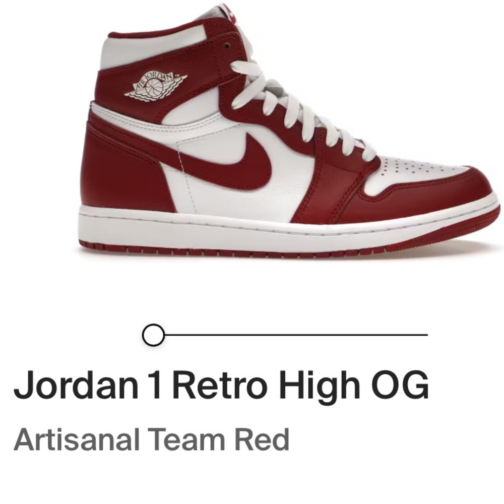 Nike Air Jordan 1 Retro High OG Artisanal Team Red White